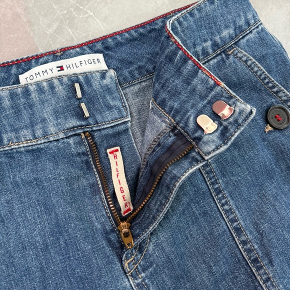 Women’s Vintage Tommy Hilfiger Jeans 100% Cotton Denim Skirt Size 6 Buttons Y2K - Picture 8 of 16